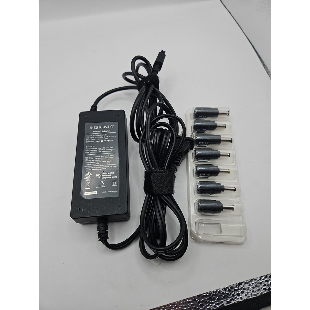 GENUINE Insignia NS-PWLC591 E 19V 4.7A 90W AC Power Adapter Missing 1 Tip Works!